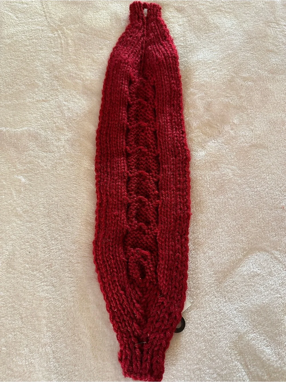Red Knit Rhinestone Headband - Women Accessories